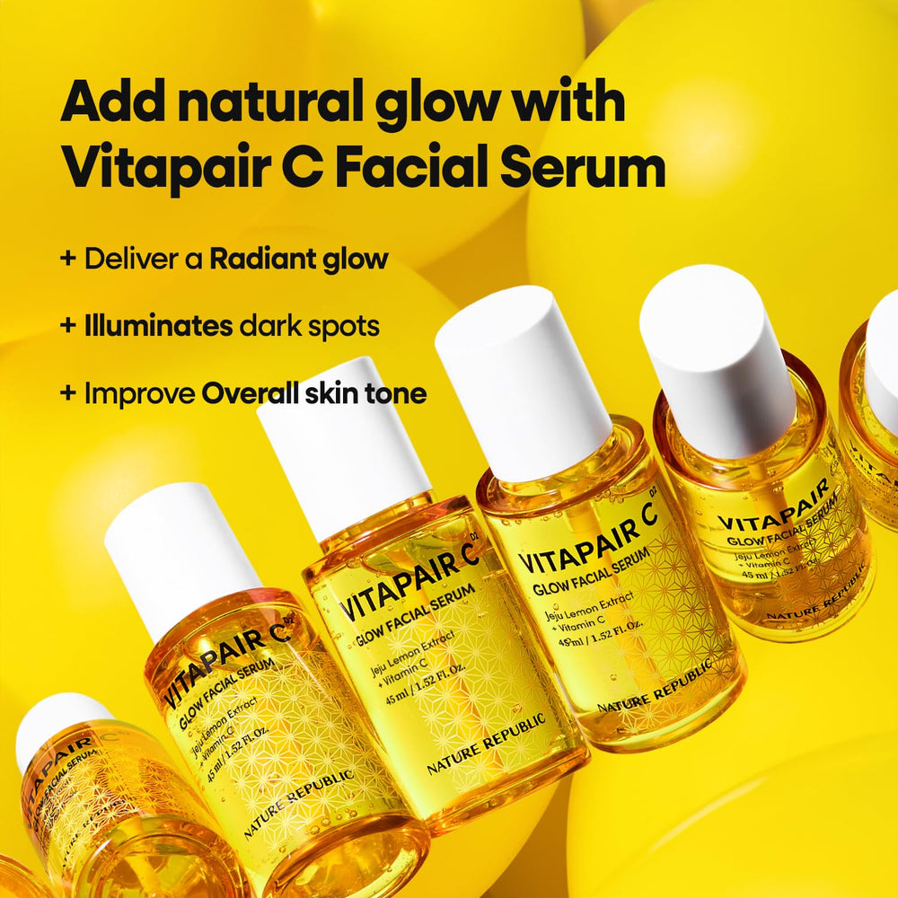 Nature Republic applying serum to cheek demonstrating dewy finish