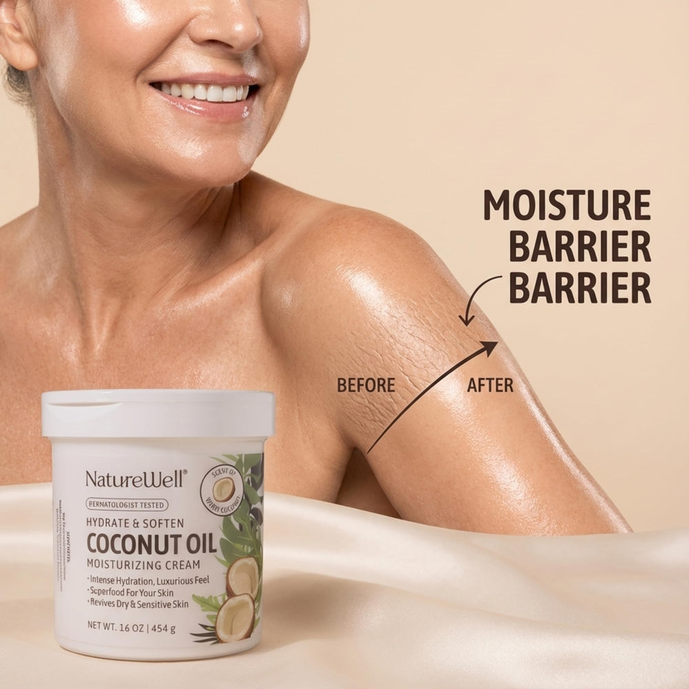 NATURE WELL on elbow highlighting softened skin and improved texture