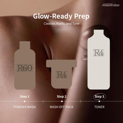 NATURECLASS applying toner with cotton pad for soothing prep benefit