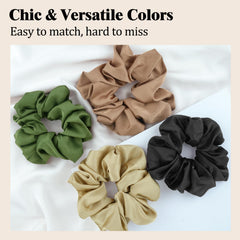 NatureKess scrunchie worn in a streetwear outfit showing stylish look and protective benefit