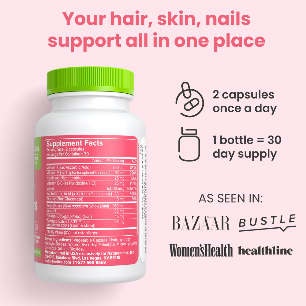 Naturenetics HairAnew quality badge highlighting third-party testing