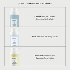 Naturium body wash being used in shower for soothing cleanse