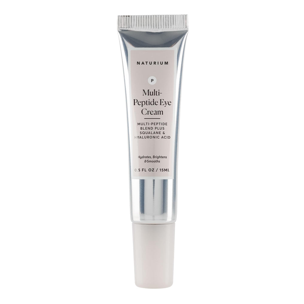 Naturium eye cream front jar showing product packaging and clear benefit