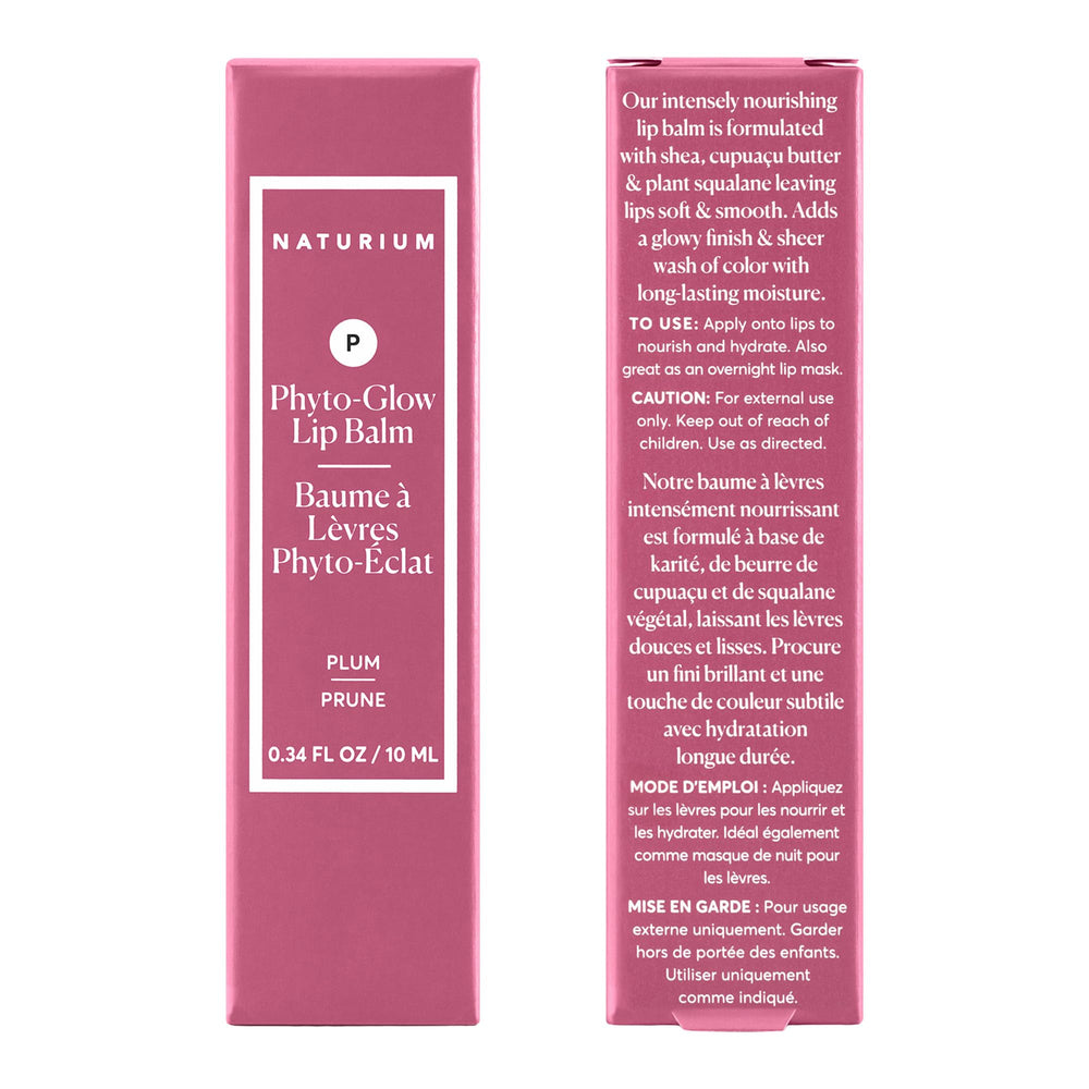 Naturium balm applied on lips demonstrating glossy finish and natural tint