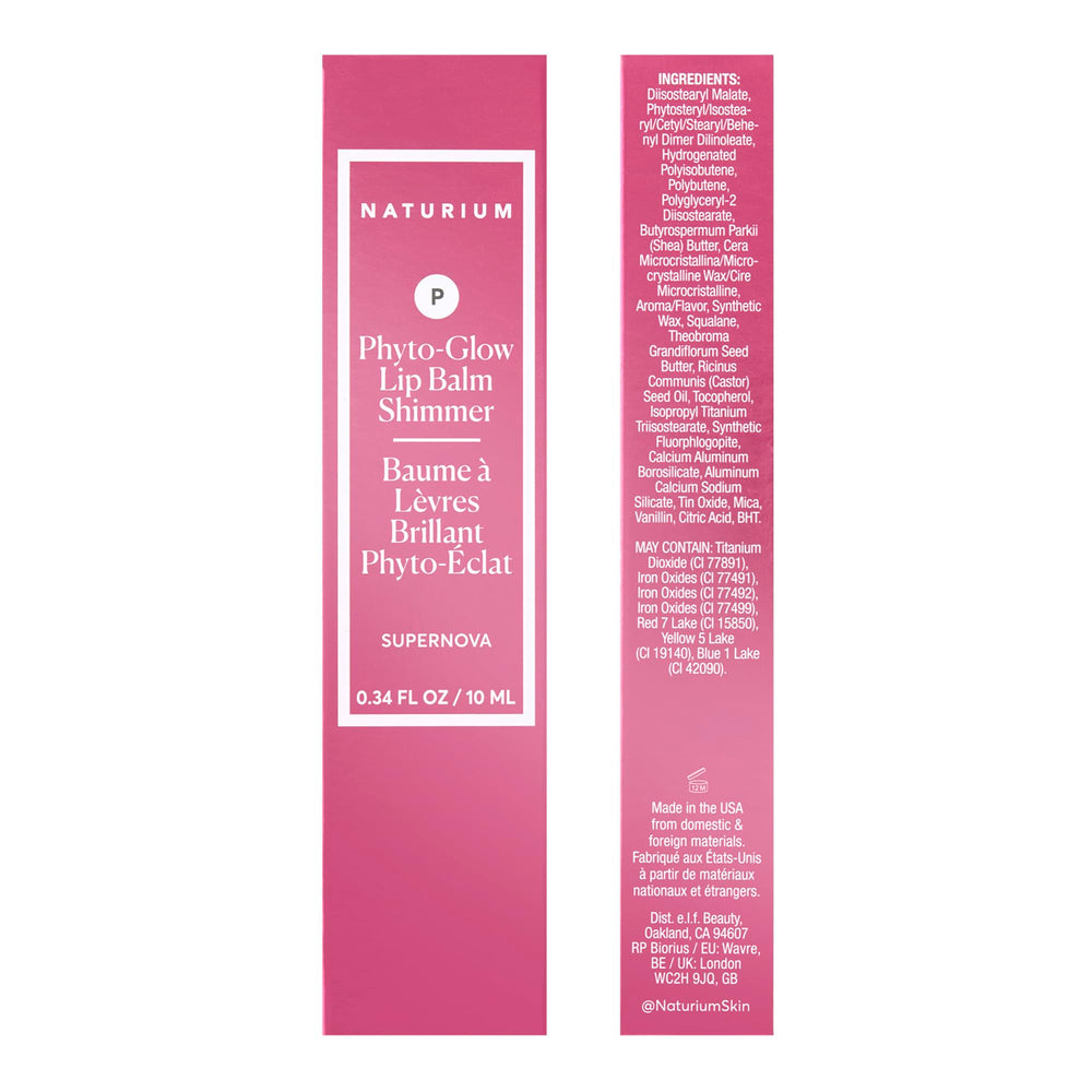 Naturium Phyto-Glow applicator close-up showing shimmer texture and smooth, hydrating finish