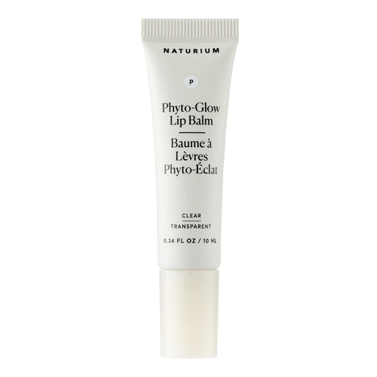Naturium Phyto-Glow front packaging showing clear balm and glossy finish benefit