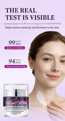 Natuvia before and after neck silhouette demonstrating firmer look