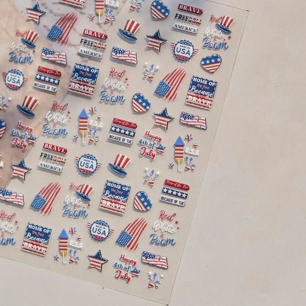 NBNTGH stickers applied on fingernails showing fast holiday manicure benefit
