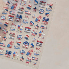 NBNTGH stickers applied on fingernails showing fast holiday manicure benefit