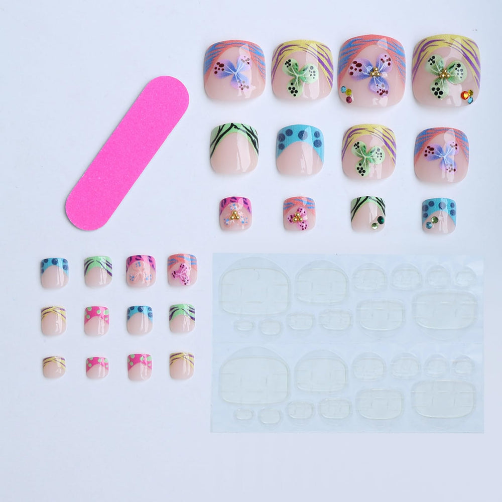 NBNTGH close-up of floral French tip detail highlighting precise artwork
