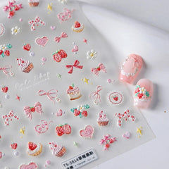 NBNTGH front packaging showing pink 5D stickers for quick nail design benefit