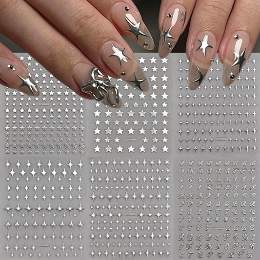 NBNTGH front packaging showing six sheets and star designs for quick manicure
