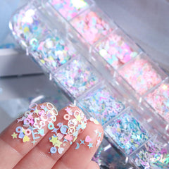 NBNTGH close-up of separated grids, holographic texture and multicolor sparkle benefit