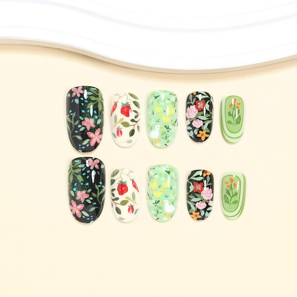 NBNTGH mini duck and berry design top view adding playful charm
