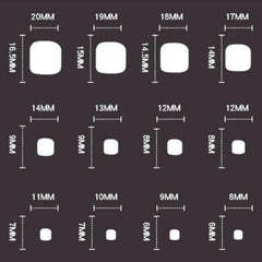 NBNTGH size comparison display of 12 sizes ensures correct toe fit