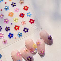 NBNTGH stickers applied on press-on nails demonstrating fast beautifying