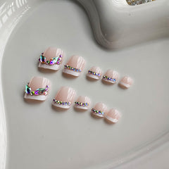 NBNTGH glossy finish texture of press-on toenail for salon-like shine