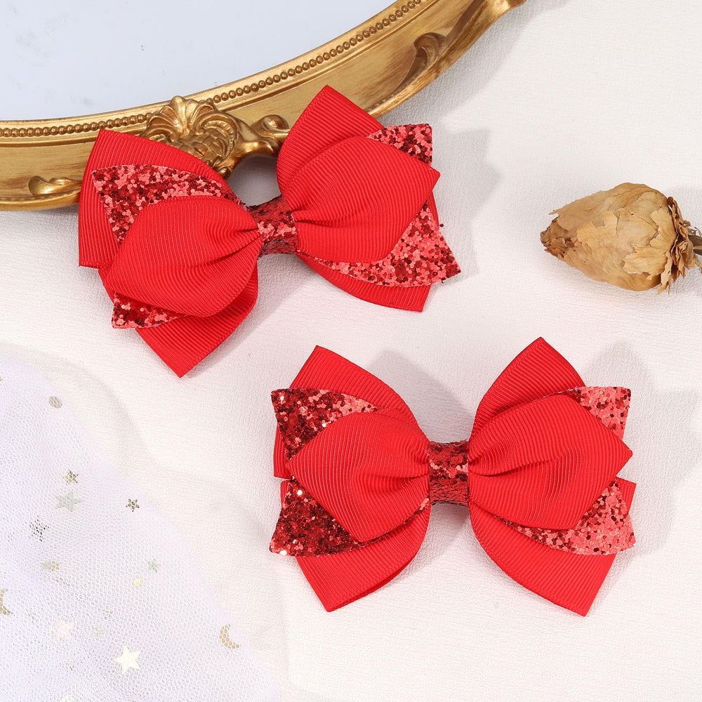 NCMAMA bow paired with Christmas outfit showcasing seasonal coordination