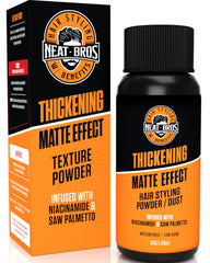 Neat Bros front packaging showing the powder bottle and branding benefits