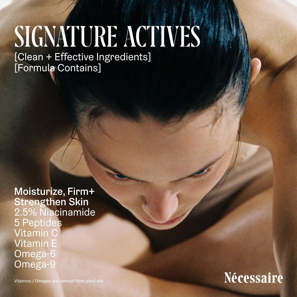 Nécessaire ingredient visuals with niacinamide and plant oils for barrier support
