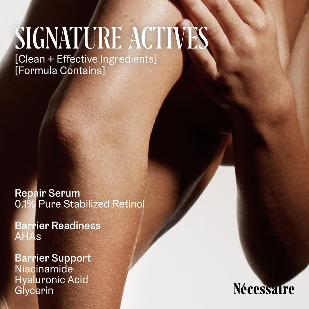 Nécessaire application on arm showing smooth coverage and quick dry