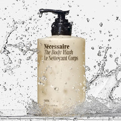 Nécessaire foam texture on hand illustrating rich, non-drying lather