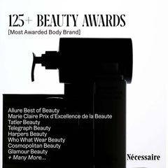 Nécessaire product label showing ingredients and clinical details
