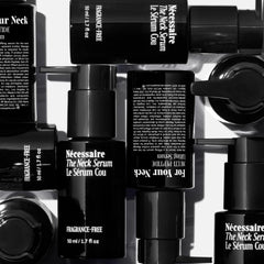 Nécessaire close-up of serum texture highlighting fast-absorbing, lightweight feel