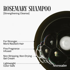 Nécessaire clear gel texture on fingers demonstrating gentle cleanse