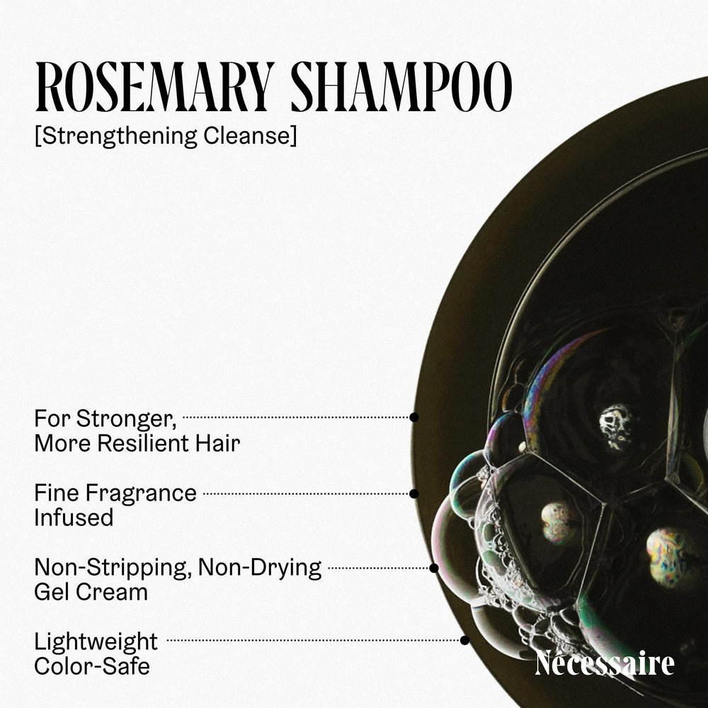 Nécessaire rosemary ingredient close-up highlighting plant-derived actives for scalp focus