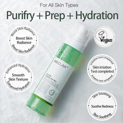 Neclar fine mist spray pattern delivering even hydration and quick refresh