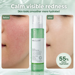 Neclar toner droplet on skin showing lightweight texture and fast absorption benefit