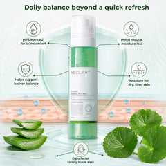 Neclar travel-sized bottle in hand for on-the-go hydration and convenience benefit