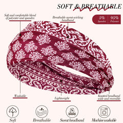 Needbrock headband worn during yoga providing slip-resistant hold