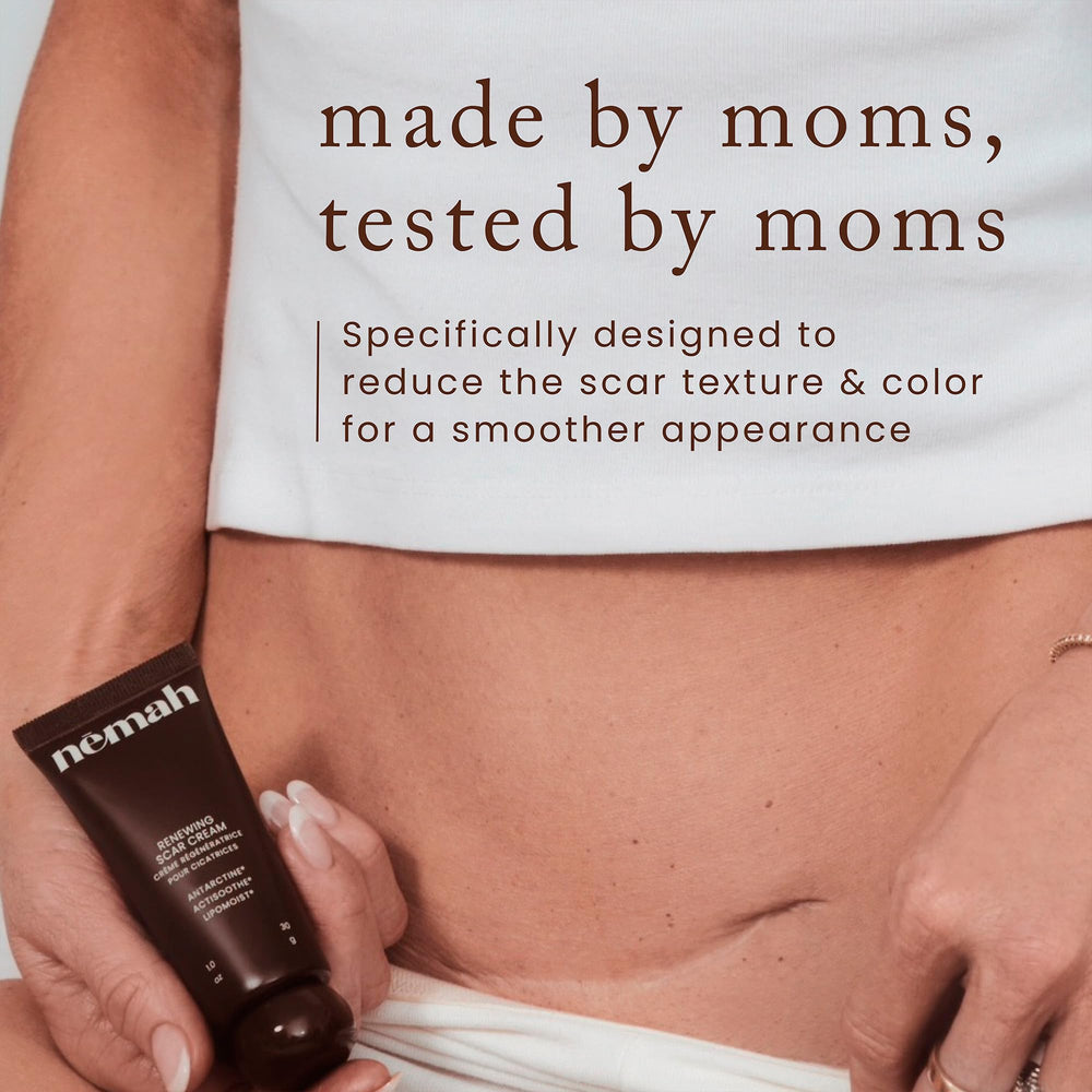 Nemah label ingredient list view showing dermatologist-tested, clean formula
