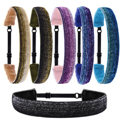 Nenjindz front packaging showing six glitter headbands, easy outfit matching