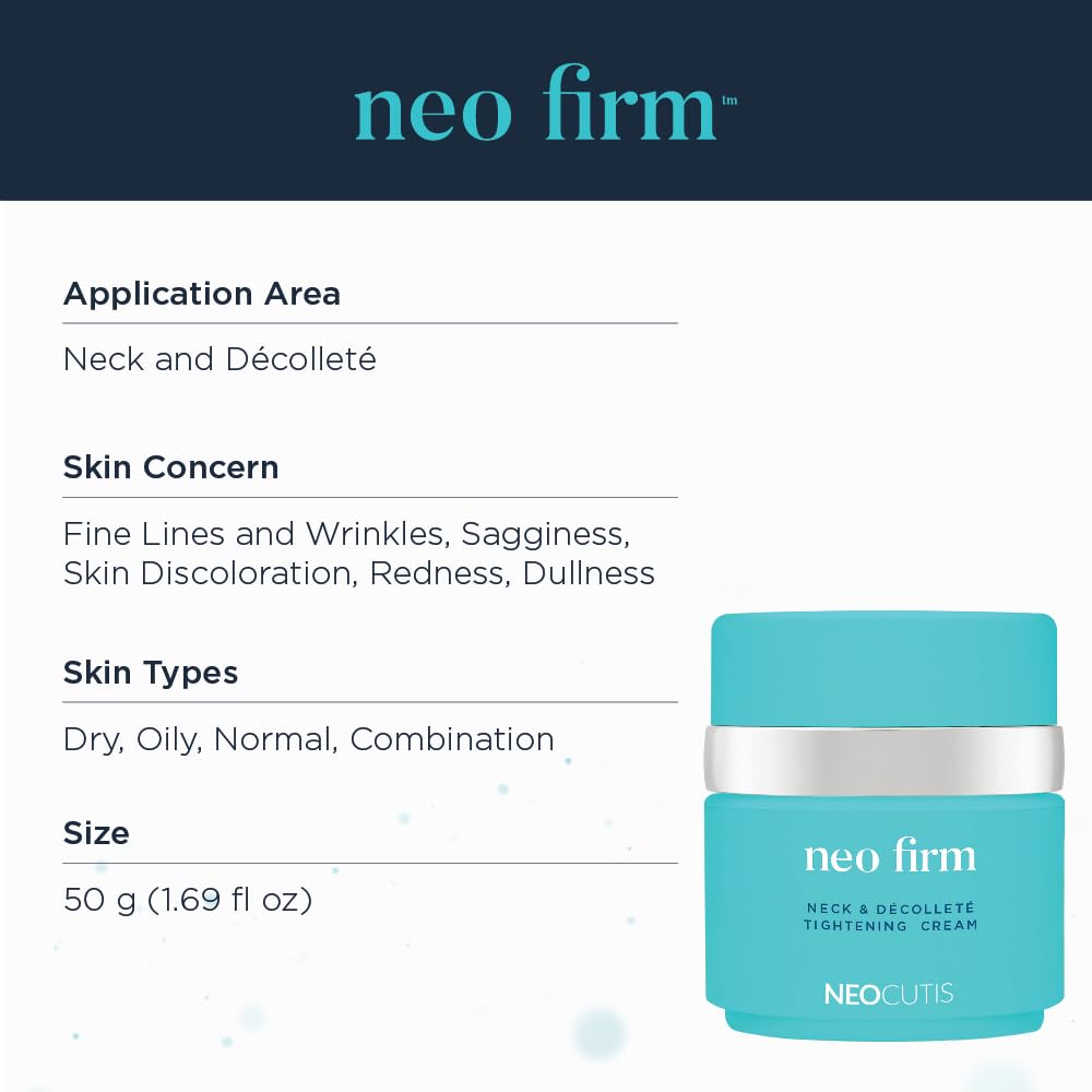 NEOCUTIS applied to model neck demonstrating targeted firming routine