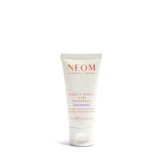 Neom hand balm front view showing tube and calming design benefits skin