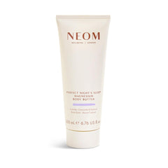 Neom jar front view showing label and calming scent for nighttime rituals