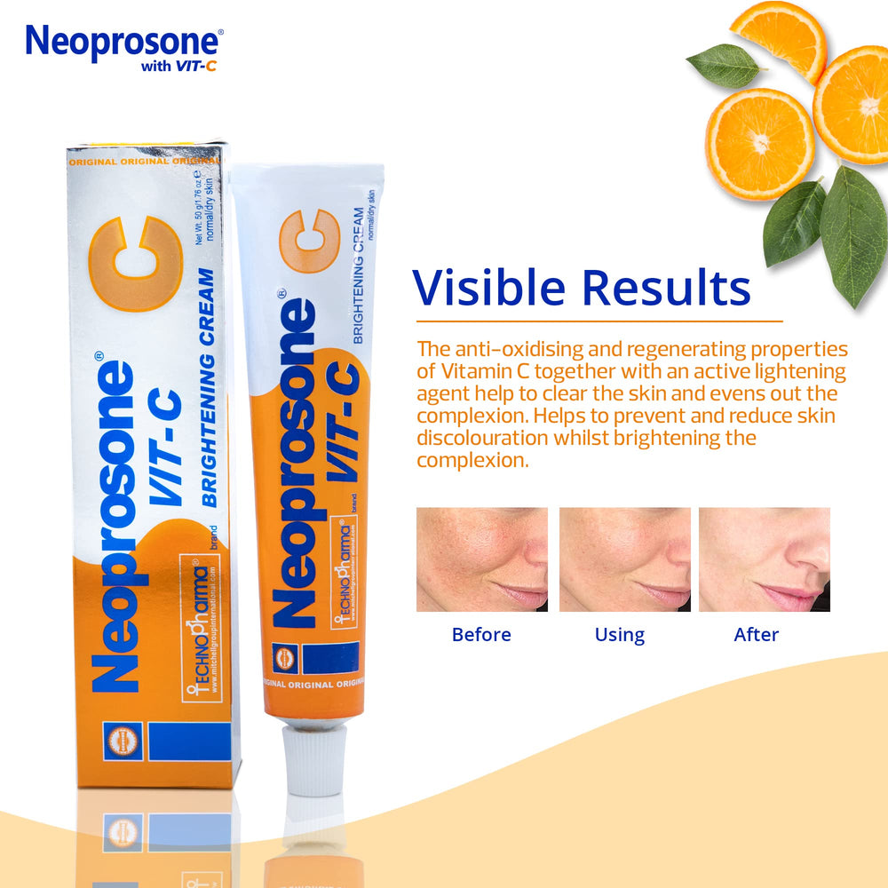 Neoprosone cream on fingertip demonstrating easy application and targeted spot coverage