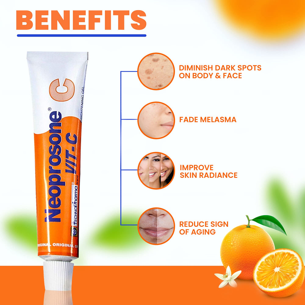 Neoprosone gel texture swatch on skin showing lightweight spreadability and absorption
