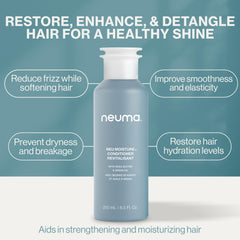 NEUMA before and after hair showing improved softness and shine