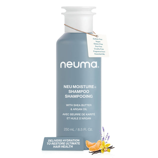 Neuma Neu Moisture Shampoo front packaging shows clean design and benefits