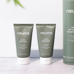 NEUMA bottle staged in bathroom for sustainable lifestyle appeal