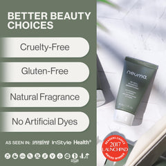 NEUMA shampoo lather texture illustrating gentle foam