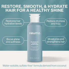 Neuma shampoo lather on wet hair in shower improving softness