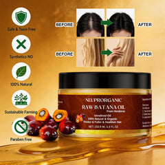 NEUPRORGANIC before and after hair showing improved thickness and shine