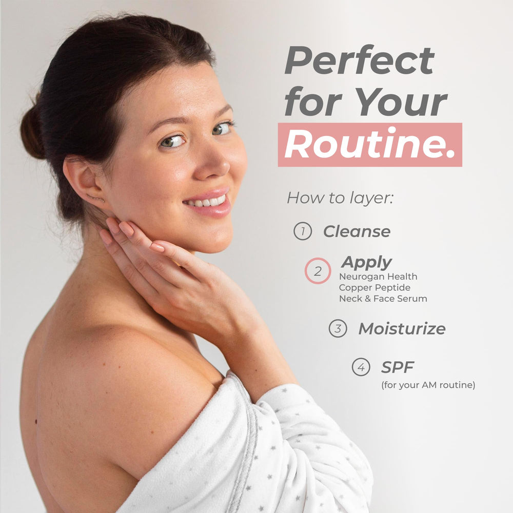 Neurogan serum texture on skin demonstrating lightweight hydration