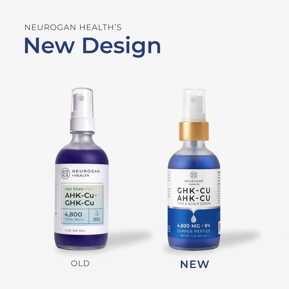 Neurogan bottle near lab equipment indicating GMP production and third-party testing