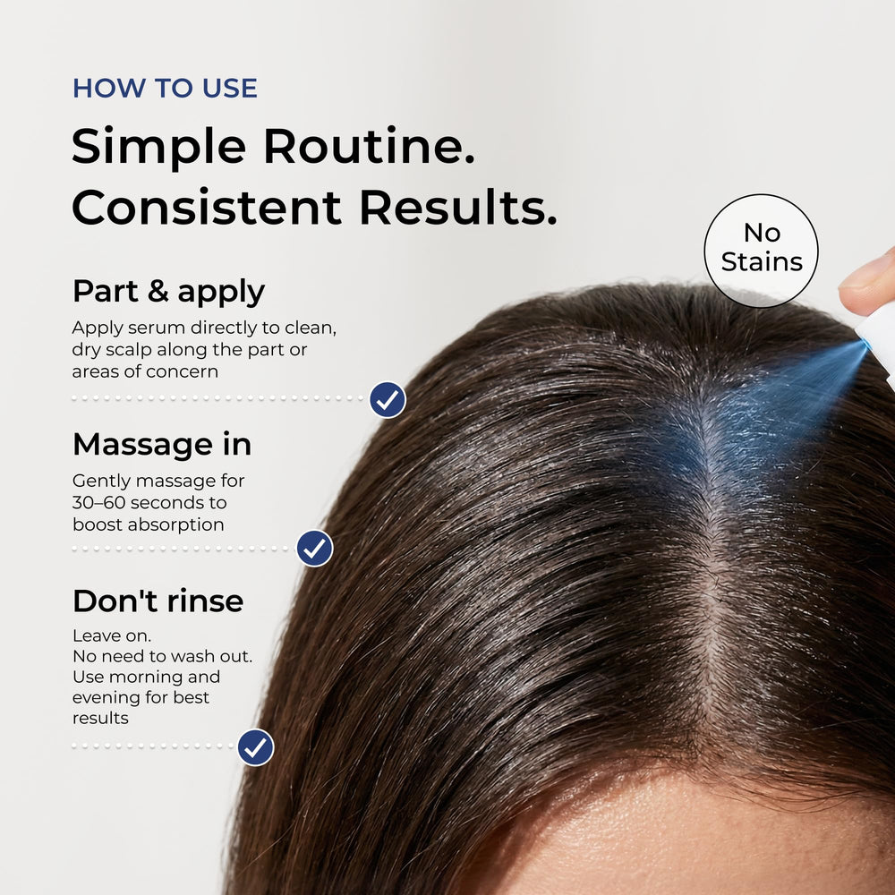Neurogan scalp application demo showing targeted spray and quick distribution benefit